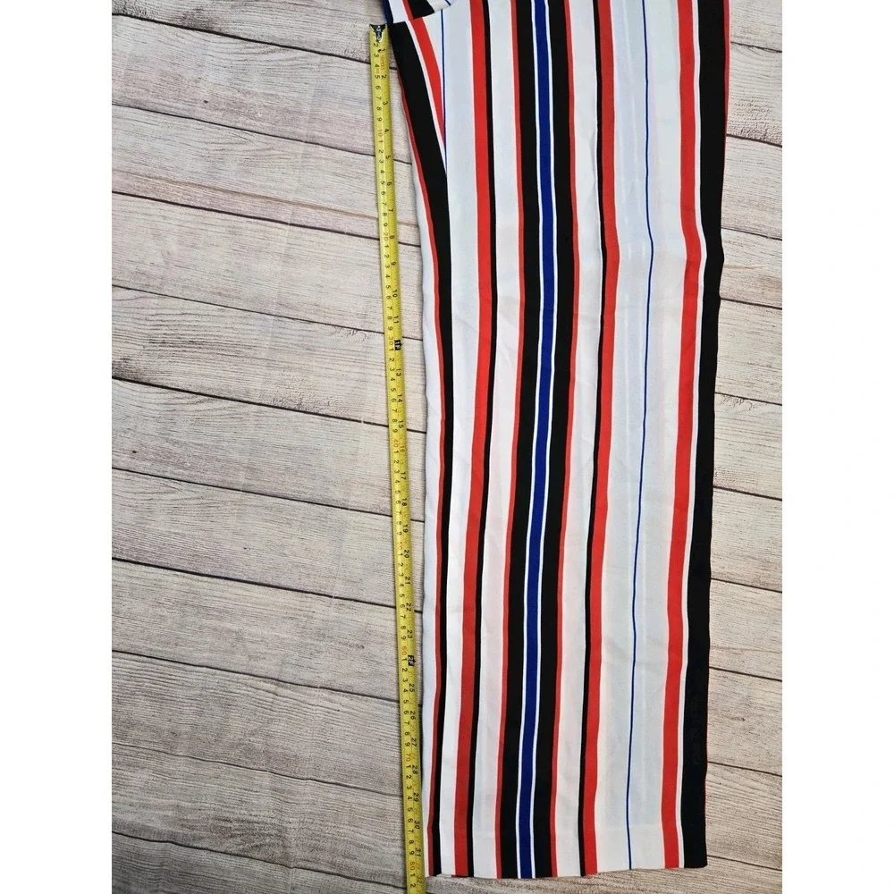 Vince Camuto Women's Wide-Leg Striped Lightweight Dress Pants Black Size 6 NWT‎